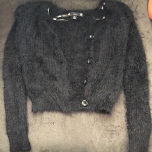 Black fuzzy sweater